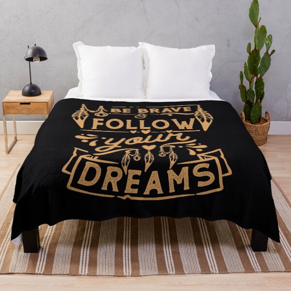 Item preview, Witty and Cool Motivational and Inspirational Quote BE BRAVE AND FOLLOW YOUR DREAMS for Go-getters, Big Dreamers and Achievers designed and sold by zenturtlemerch.