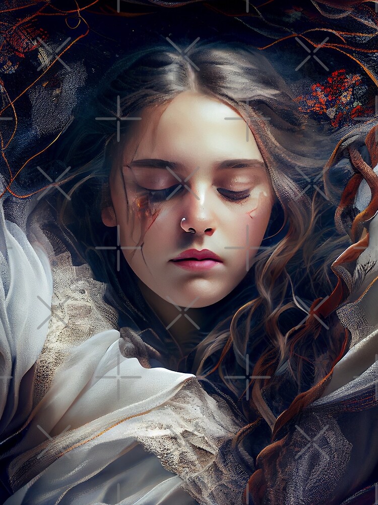 Thumbnail 3 von 3, Tuch, Interwoven Dreams Digital Painting designt und verkauft von CodeAndColors.