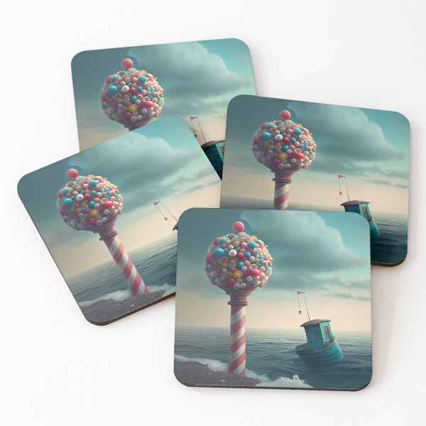 Item preview, Lost at Sea A Shipwreck of Gumballs and a Lonesome Digital Painting designed and sold by CodeAndColors.