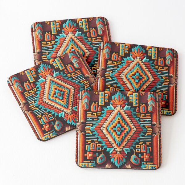 Item preview, Dense Vibrant Balanced Southwestern Pattern Digital Painting designed and sold by CodeAndColors.