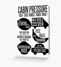 Cabin pressure moments Greeting Card