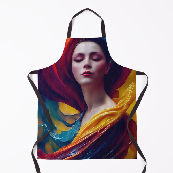 Item preview, Beautiful woman dissolving in colorful swirling paint designed and sold by Jarmo Piironen.