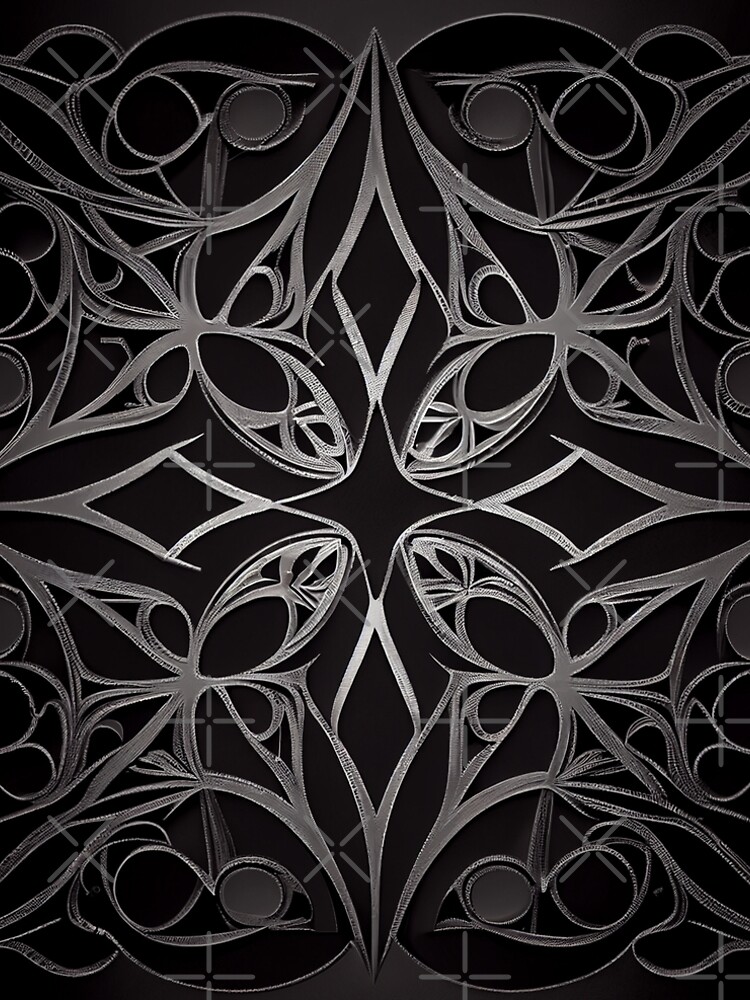 Aperçu 5 sur 5. Robe trapèze avec l'œuvre Dazzling Gothic Minimalist Pattern Digital Painting créée et vendue par CodeAndColors.