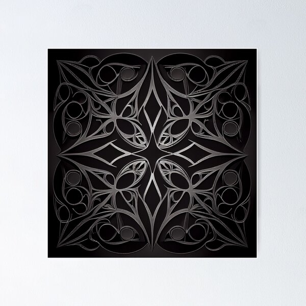 Item preview, Dazzling Gothic Minimalist Pattern Digital Painting designed and sold by CodeAndColors.