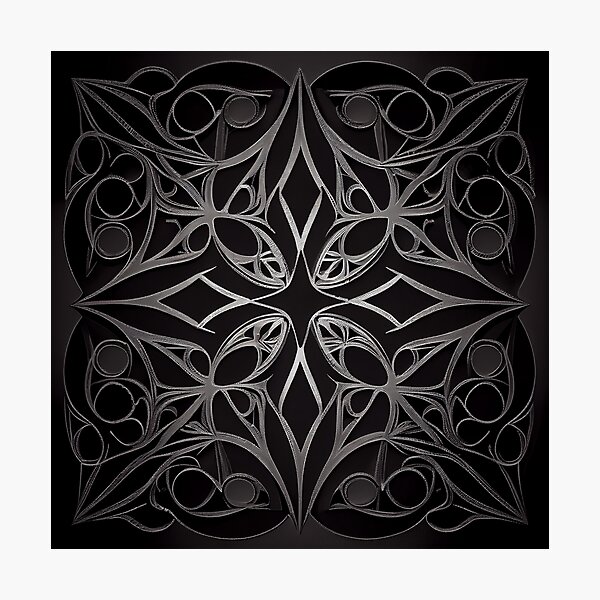Item preview, Dazzling Gothic Minimalist Pattern Digital Painting designed and sold by CodeAndColors.