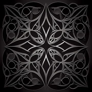 Vorschaubild zum Design Dazzling Gothic Minimalist Pattern Digital Painting von CodeAndColors