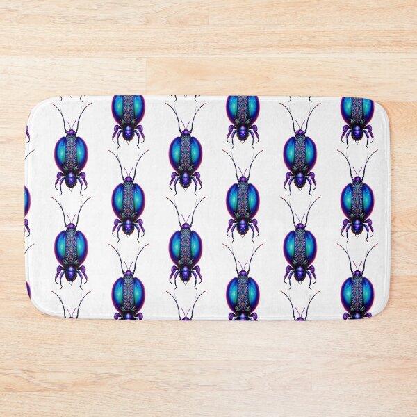 Item preview, Iridescent blue colorful floral weird insect bug designed and sold by rockate.