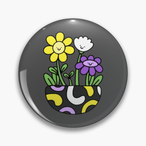 Item preview, Nonbinary Pride Flower Pot designed and sold by everything4eva.