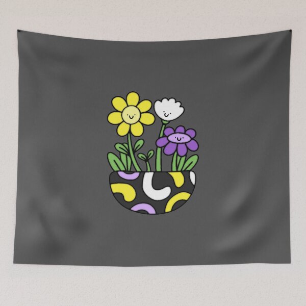 Item preview, Nonbinary Pride Flower Pot designed and sold by everything4eva.