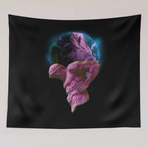 Item preview, Greek Statue Vaporwave Atlas designed and sold by PVSKI.