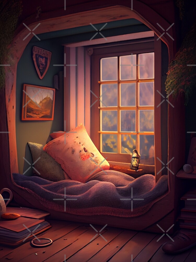 Aperçu 5 sur 5. Robe trapèze avec l'œuvre Sweet Nook Digital Painting créée et vendue par CodeAndColors.
