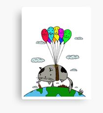 Kitty Fly Canvas Print