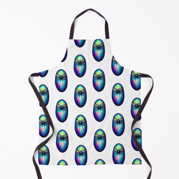 Item preview, Iridescent blue colorful floral weird insect bug in a pebble designed and sold by rockate.