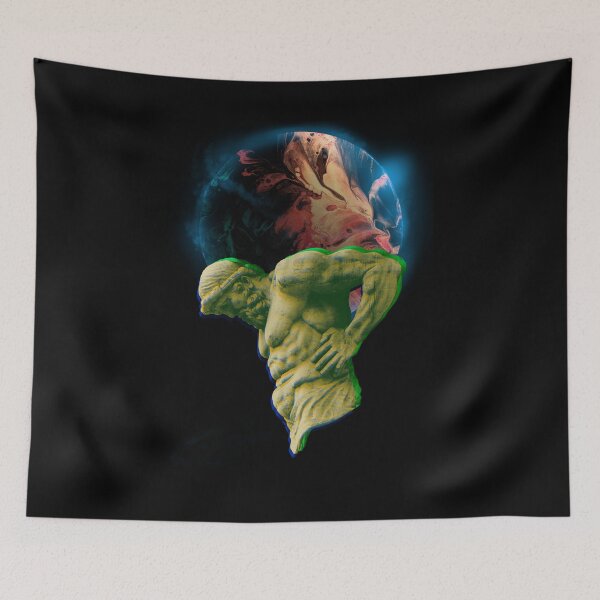 Item preview, Greek Statue Vaporwave Atlas designed and sold by PVSKI.