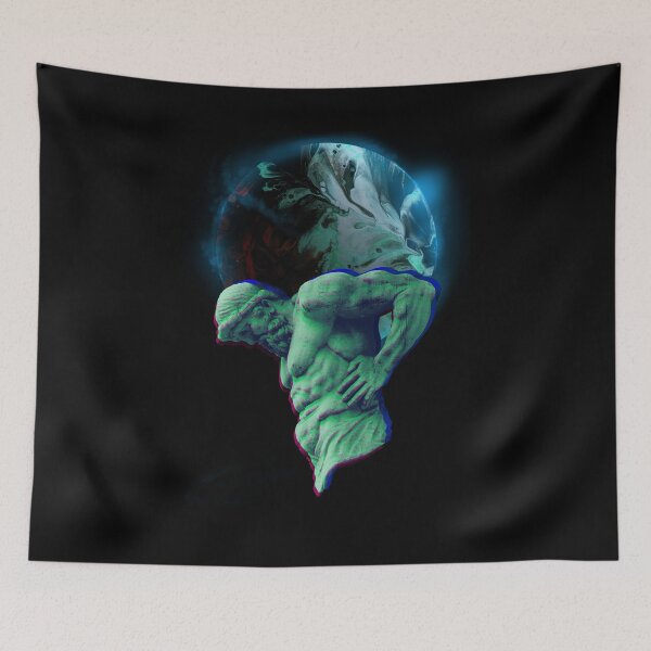 Item preview, Greek Statue Vaporwave Atlas designed and sold by PVSKI.