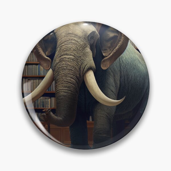 Item preview, The Librarian Mammoth Digital Painting designed and sold by CodeAndColors.