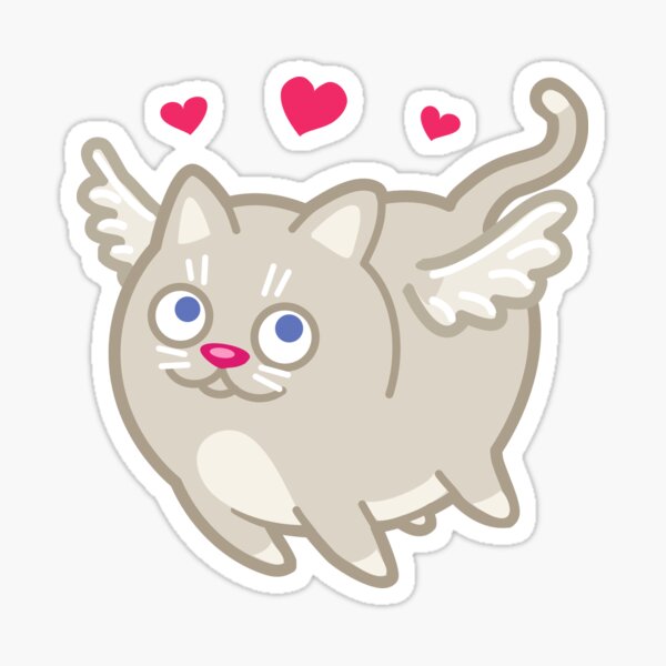 Funny Cupid Cat Love - Cat Gifts for Cat Lovers! Sticker
