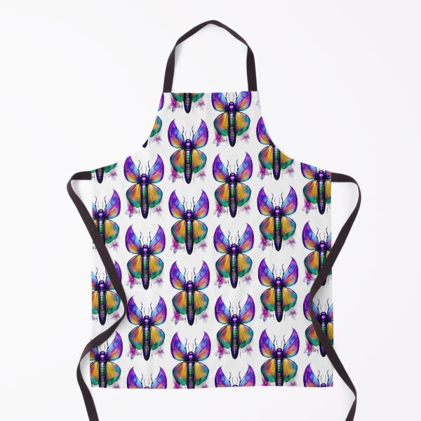 Item preview, Iridescent blue colorful floral weird insect moth designed and sold by rockate.