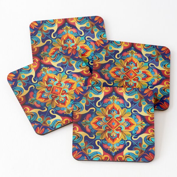 Artikelvorschau, Colorful Exotic Latin Pattern Digital Painting entworfen und verkauft von CodeAndColors.