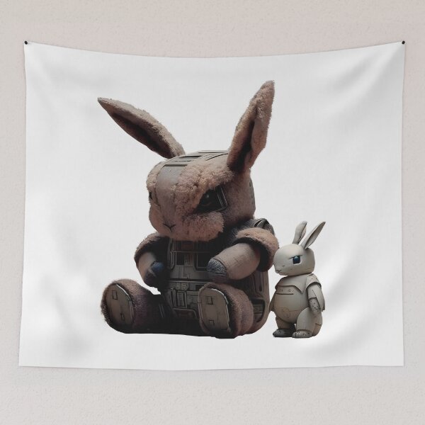 Item preview, Stuffed Rabbits Robots | Plush Bunny | Brown Robot Animals designed and sold by Broskan.