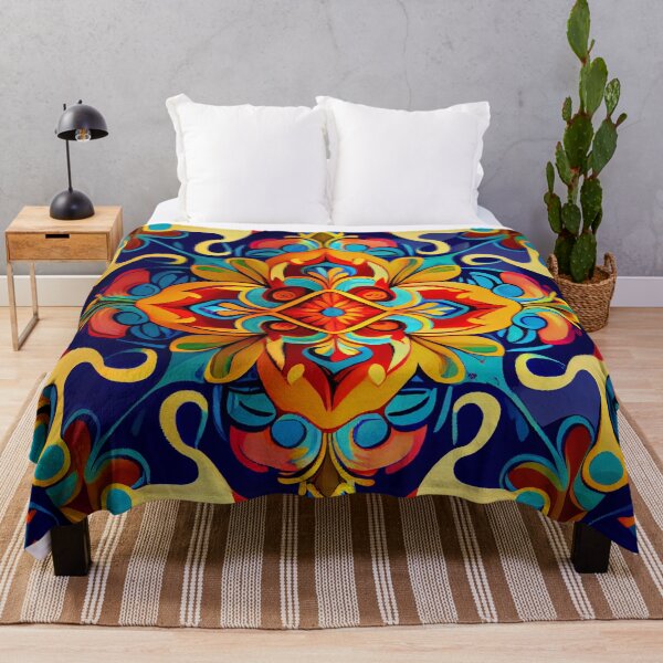 Artikelvorschau, Colorful Exotic Latin Pattern Digital Painting entworfen und verkauft von CodeAndColors.
