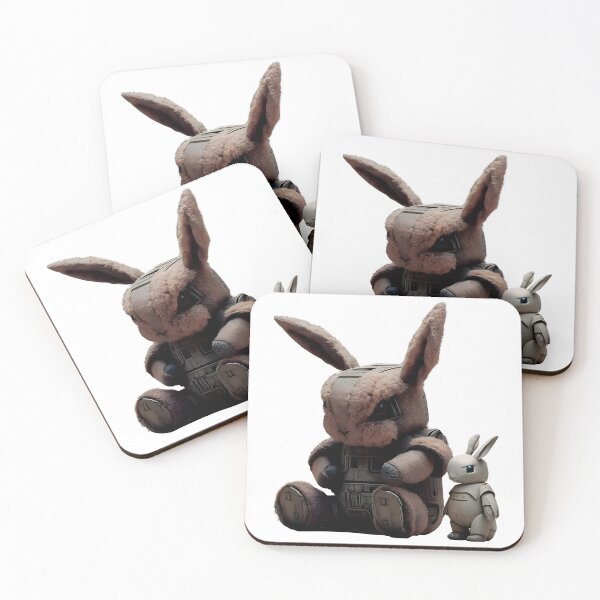 Item preview, Stuffed Rabbits Robots | Plush Bunny | Brown Robot Animals designed and sold by Broskan.