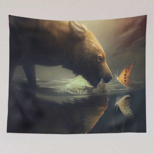 Item preview, A Hungry Encounter Digital Painting designed and sold by CodeAndColors.