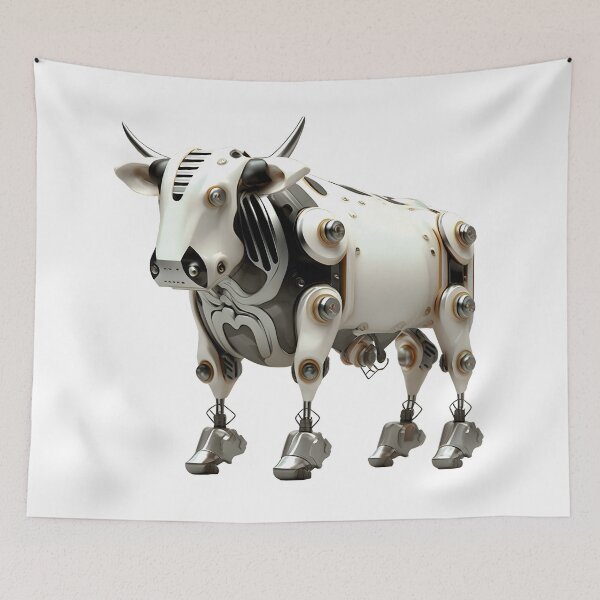Item preview, White Cow Robot | Robot Sculpture | Mechanical Bull designed and sold by Broskan.