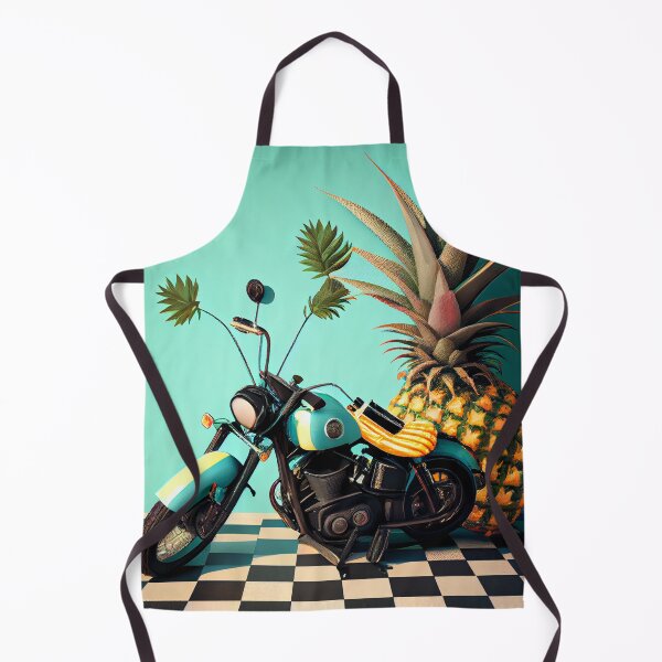 Item preview, Motorcycle  Pineapples on Plaid Digital Painting designed and sold by CodeAndColors.
