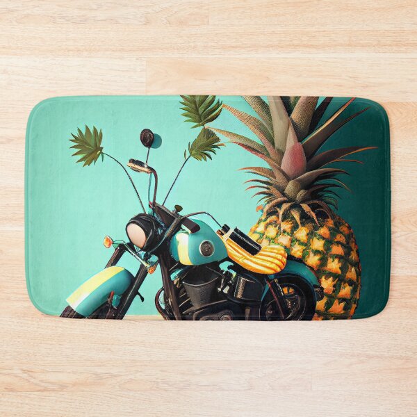 Item preview, Motorcycle  Pineapples on Plaid Digital Painting designed and sold by CodeAndColors.