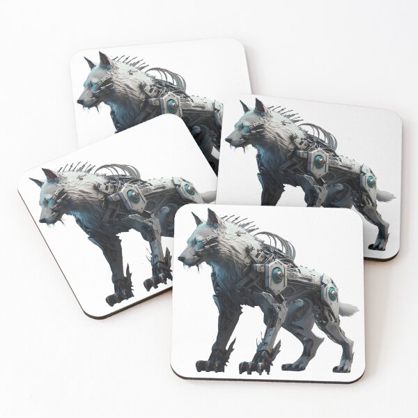 Item preview, White Wolf Robot | Metal Wolf | Cyber Animal designed and sold by Broskan.