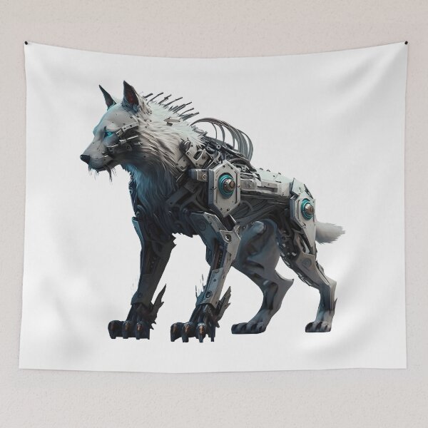 Item preview, White Wolf Robot | Metal Wolf | Cyber Animal designed and sold by Broskan.