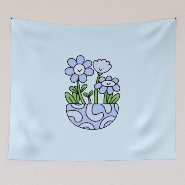 Item preview, Blue Flower Pot designed and sold by everything4eva.