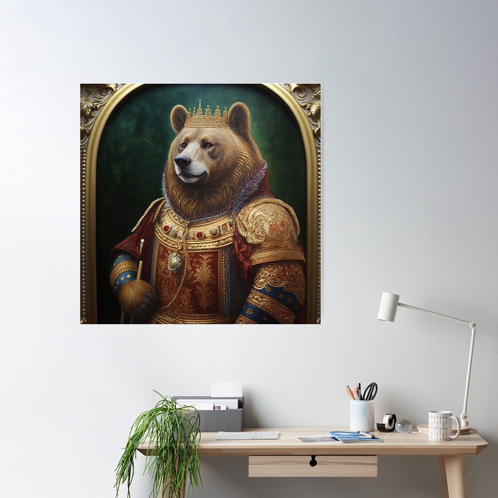 Renaissance / Medieval Bear King Painting (model 1)\