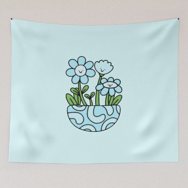 Item preview, Blue Flower Pot designed and sold by everything4eva.