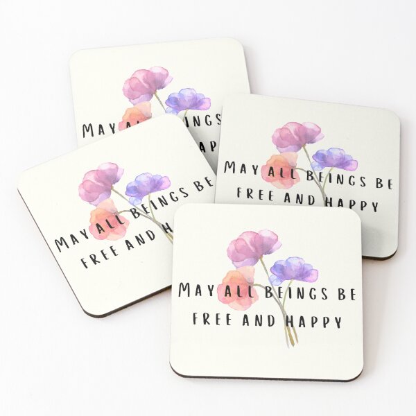 Item preview, May All Beings Be Free and Happy  designed and sold by KatsCarnations.