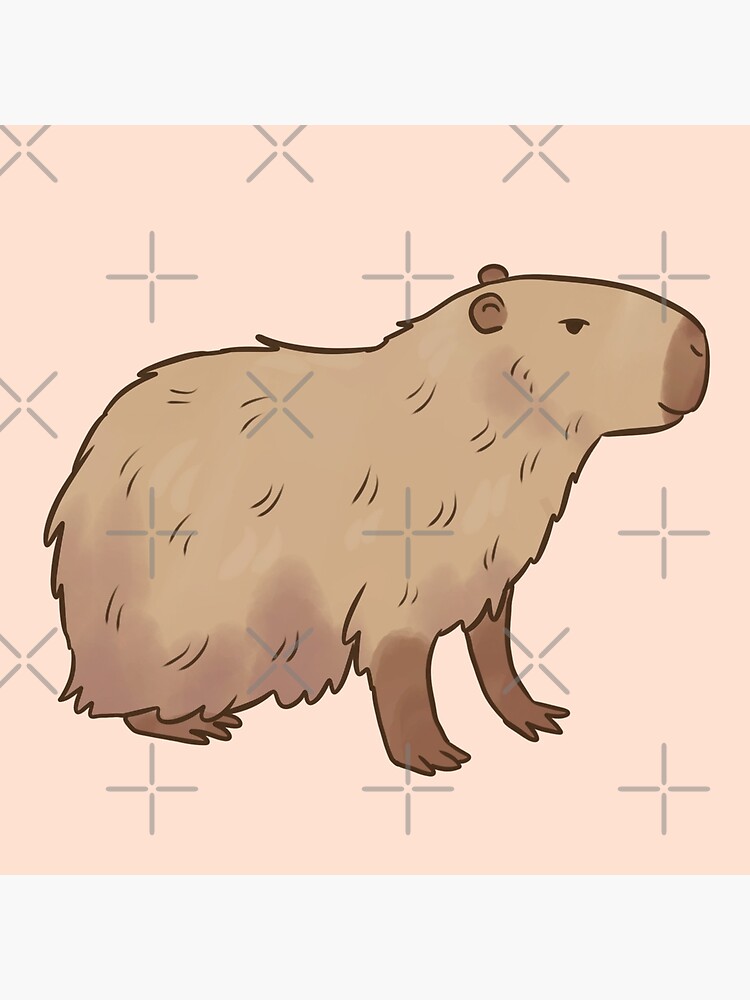 Capybara cute pattern - cartoon capybara illustration pack Poster for Sale  by Yarafantasyart