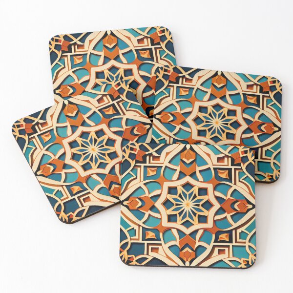 Item preview, Ancient Moroccan Pattern Digital Painting designed and sold by CodeAndColors.