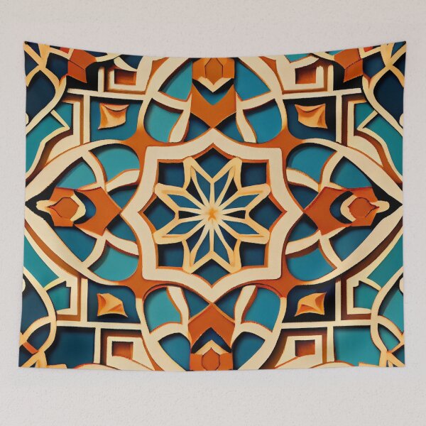 Item preview, Ancient Moroccan Pattern Digital Painting designed and sold by CodeAndColors.