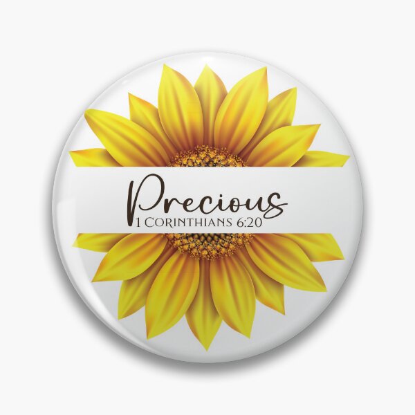 Item preview, Christian Sunflower design - I am Precious - 1 Corinthians 6:20 designed and sold by simplydesignart.