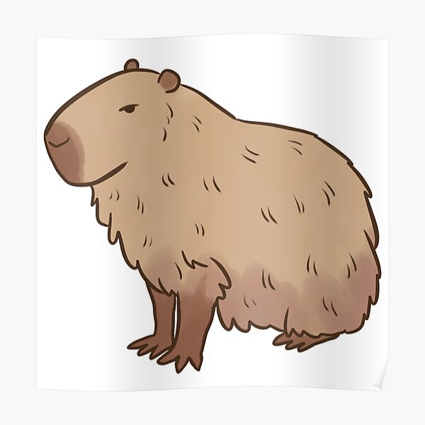 Capybara cute pattern - cartoon capybara illustration pack Poster for Sale  by Yarafantasyart