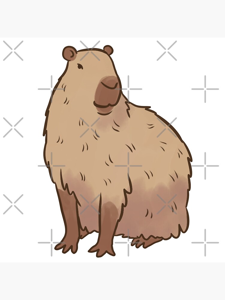 Capybara cute pattern - cartoon capybara illustration pack Poster for Sale  by Yarafantasyart