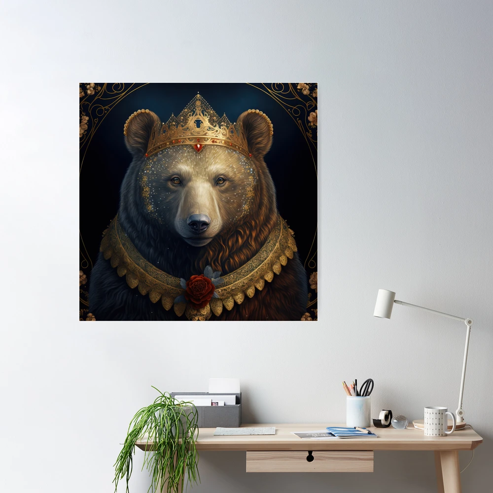 Bear / Redbubble Queen glhphotography by Poster (model | Renaissance Medieval Painting 2)\