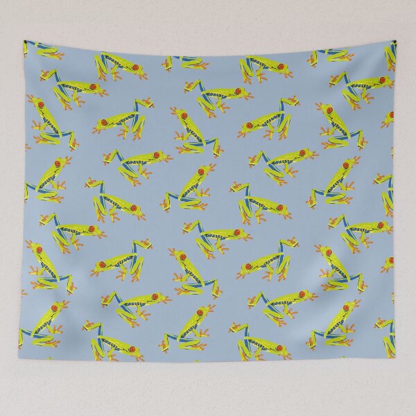 Item preview, Red eyed tree frog tile designed and sold by GeoCreate.
