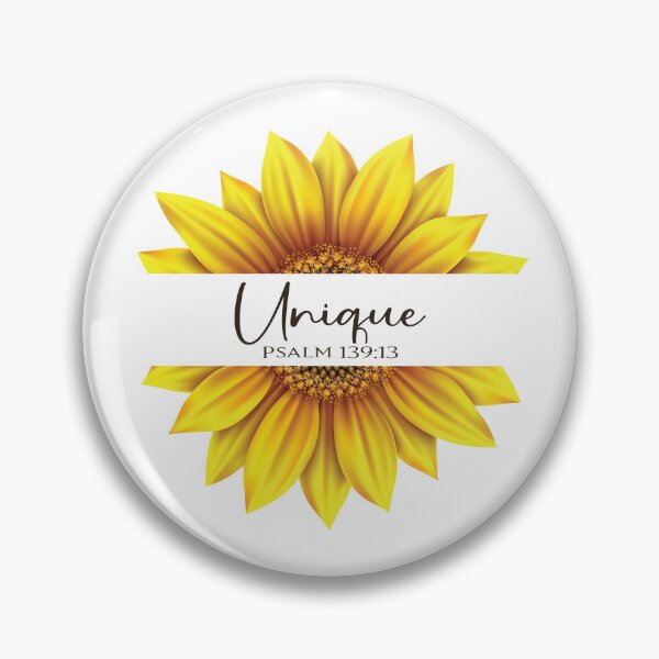 Item preview, Christian Sunflower design - I am Unique - Psalm 139:13 designed and sold by simplydesignart.
