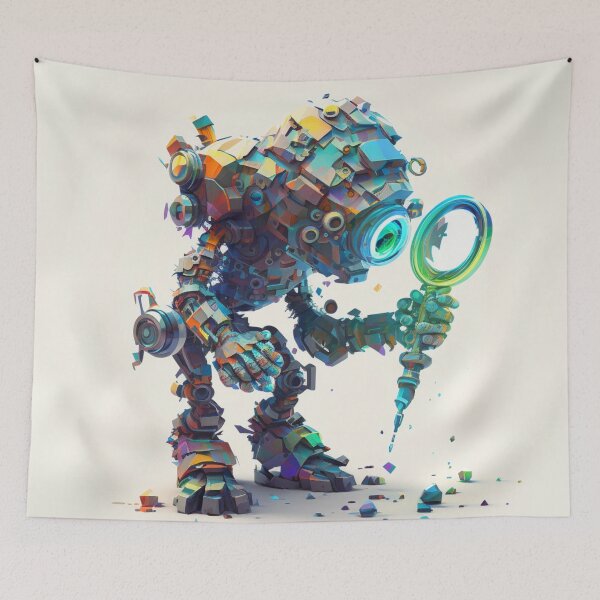 Item preview, Colorful Investigations: A Robot's Journey with a Magnifying Glass designed and sold by DaniFantasy.