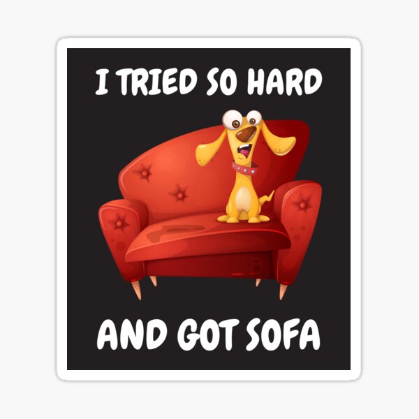 I Tried So Hard And Got Sofa funny meme Throw Pillow for Sale by hamzab7