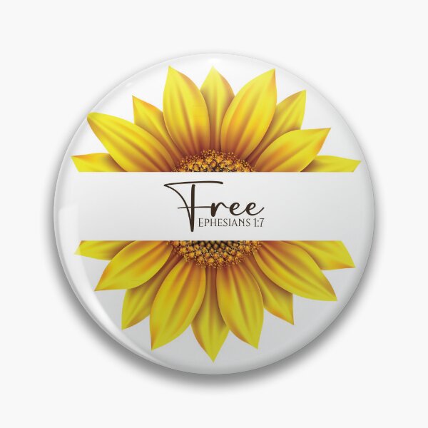 Item preview, Christian Sunflower design - I am Free - Ephesians 1:7 designed and sold by simplydesignart.