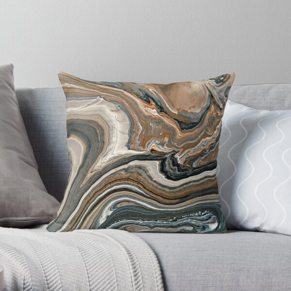 Copper lines Throw Pillow