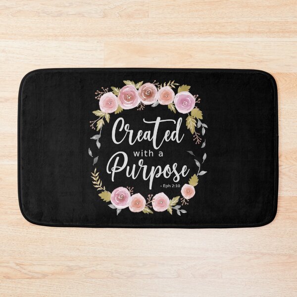 Item preview, Created with a Purpose - Pink Roses Light Text designed and sold by amazingjoy.